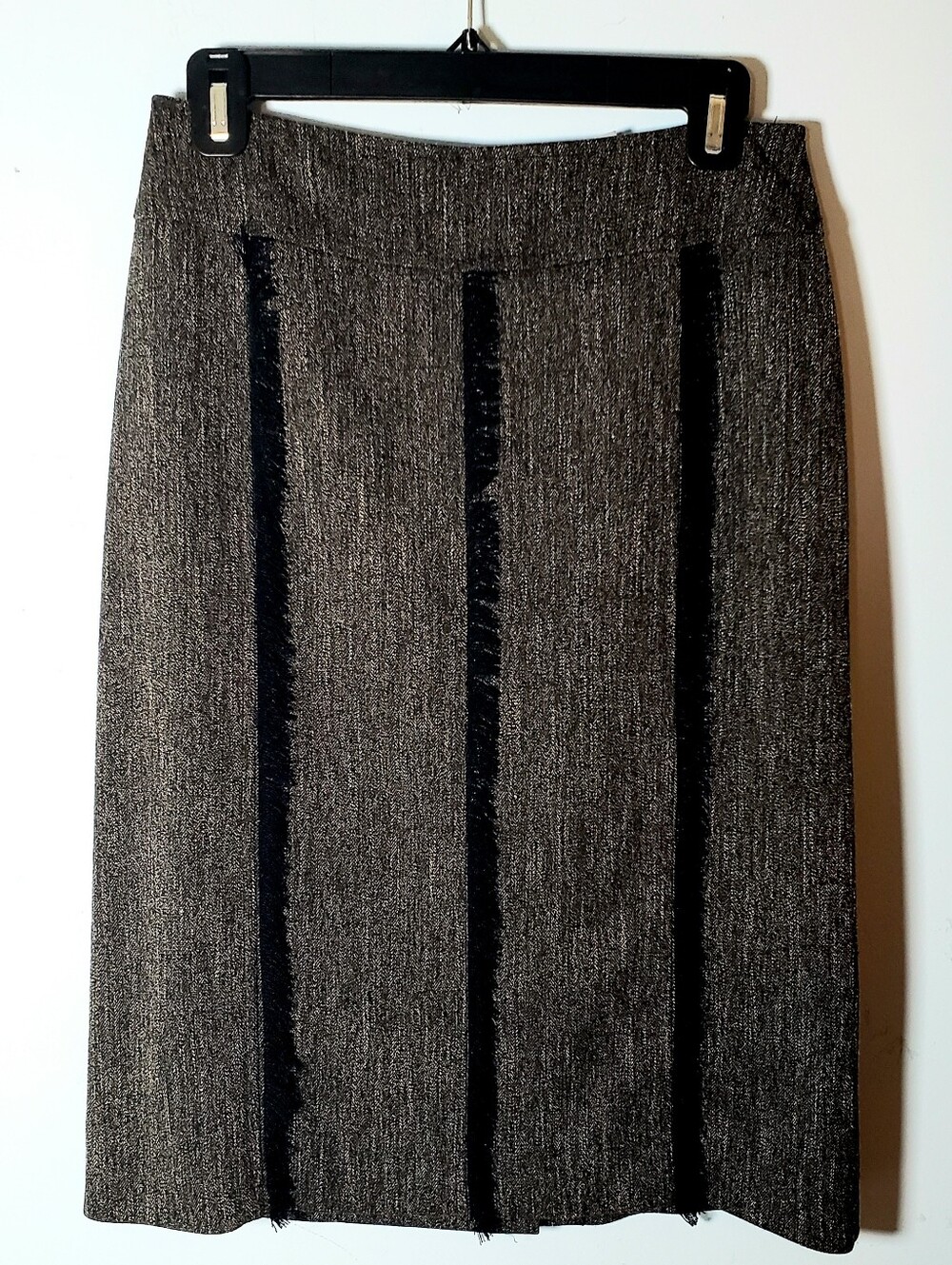 Linea Domani Vintage Skirt Suit Set Fringe Accents 6 Academia Career Events Fall - Picture 7 of 14